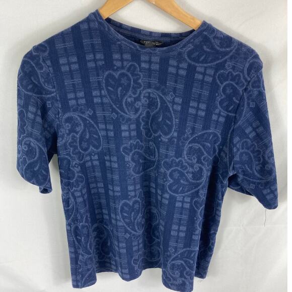 Topshop Tops - Topshop Paisley Print Knit Tshirt Size 8